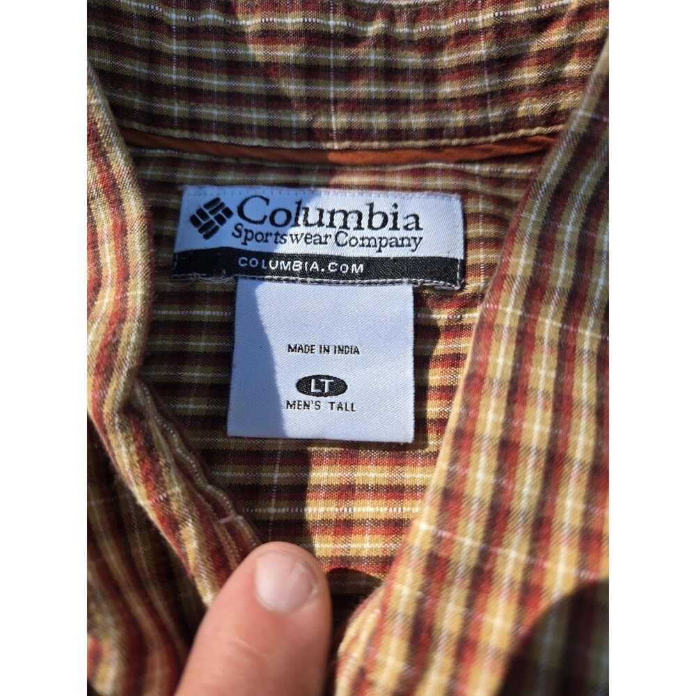 Columbia Flannel Button Down Shirt Size Large Tall